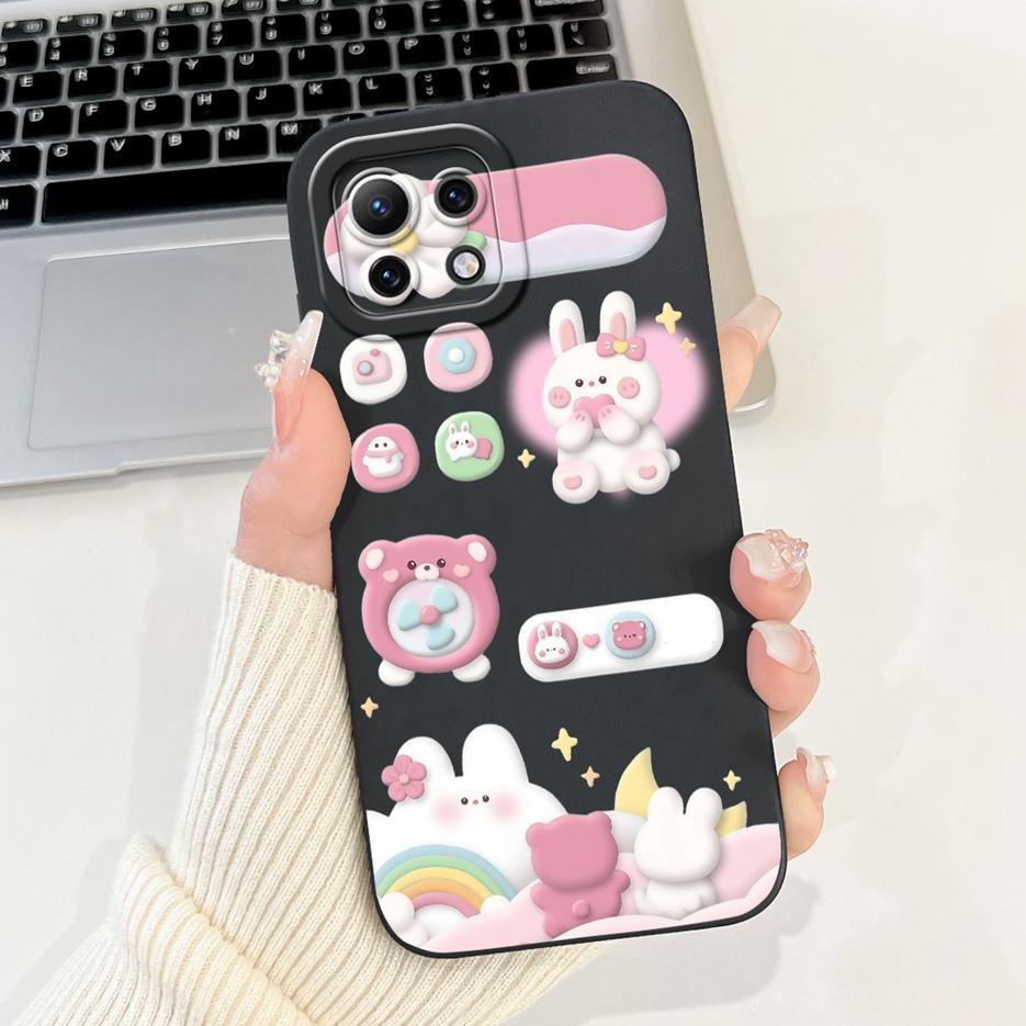 For Xiaomi Mi 11 Lite 5G Case Cute Cartoon Cover Shockproof Soft TPU Phone Case For Xiaomi Mi 11 Lite NE 5G 11Lite Mi11Lite Bags