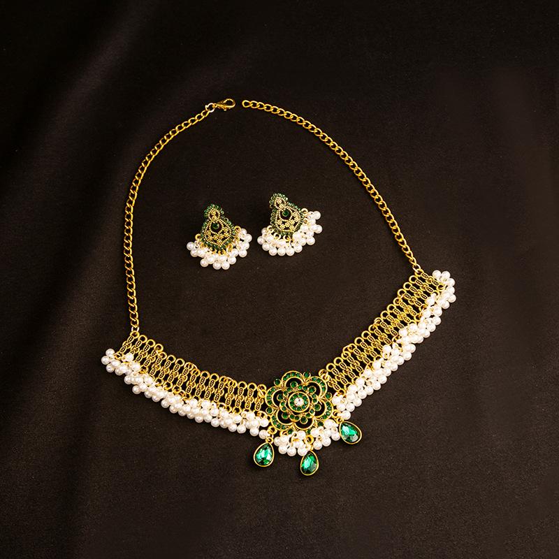 SKEDS New Arrival Bohemian Style Women Luxury Rhinestone Necklaces Earrings Trendy Lady Travel Party Jewelry Accessories Gift