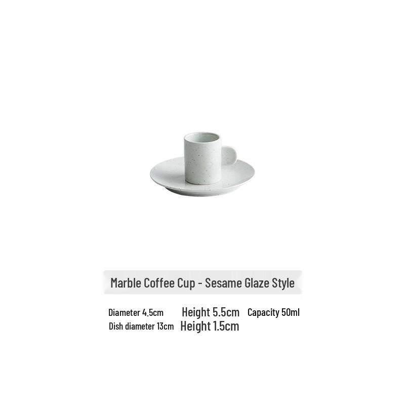 Tazza e Sottotazza da Caffè Retro Marmo OLOEY