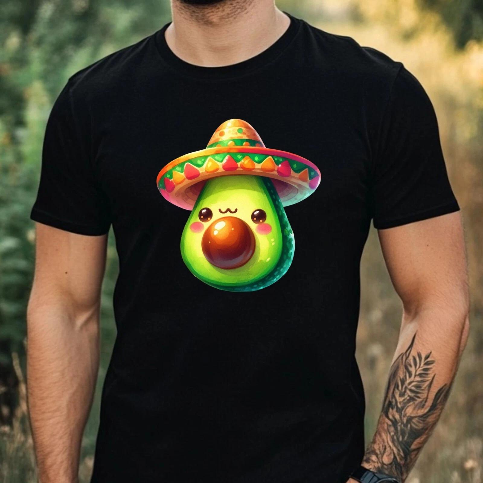 T-Shirt Herren Lustige Avocado Motiv Baumwolle Größe XS bis 5XL XXXL