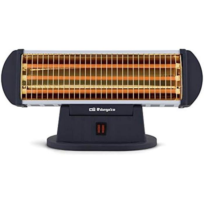 Poêle à quartz Orbegozo BP 0204 - 3 niveaux de puissance - Chaleur instantanée - Système anti-basculement 1200 W