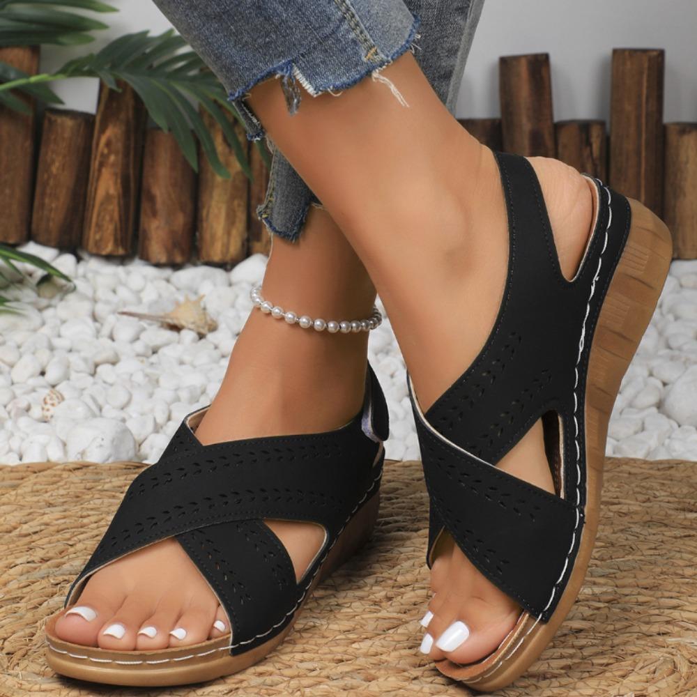 Sandali Casual da Donna Antiscivolo Leggeri Comodi con Zeppa e Suola Spessa