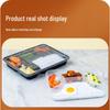 MOLUONA Transparent Disposable 5-Compartment Lunch Boxes