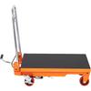 Hydraulic Lift Table Cart, 330lbs Capacity 28.5" Lifting Height, Manual Single Scissor Lift Table with 4 Wheels and Non-slip Pad, Hydraulic Scissor