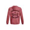 Under Armour Graphic Print Sports Drawstring Hoodie Men Hoodies Red 1373562-600
