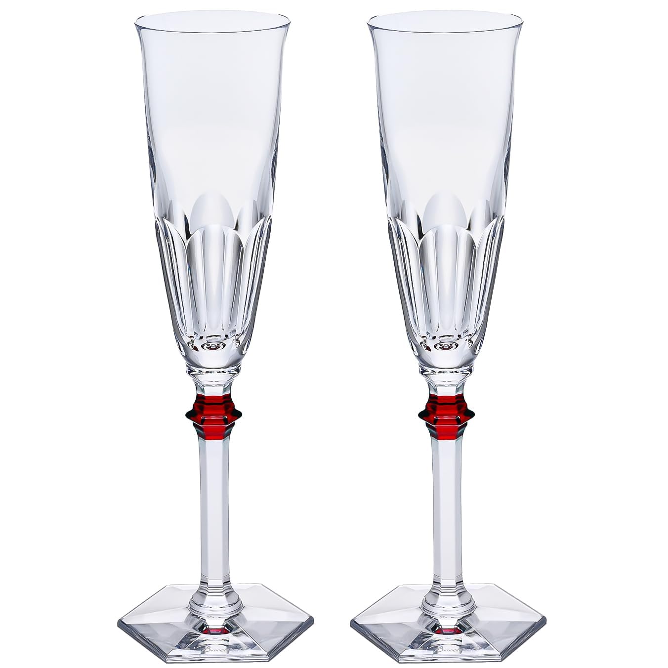 

BACCART Champagne Glasses, Clear, 24.5 cm High, 5.8 cm Diameter, 170ml Capacity, Alcool Eve, 2-807-194, Set of 2