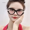 Fashion Women Anti Blue Light Glasses For Men Vintage Pearl Purple Cat Eye Frame Clear Lens Brand Colorful Female Eyeglasses