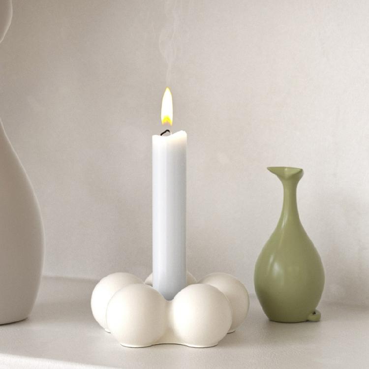 Leicht lösbare Silikonform zum Basteln Kerzenhalter Blumenförmige Gips-Kerzenständer-Basisform Schmuckherstellungswerkzeug