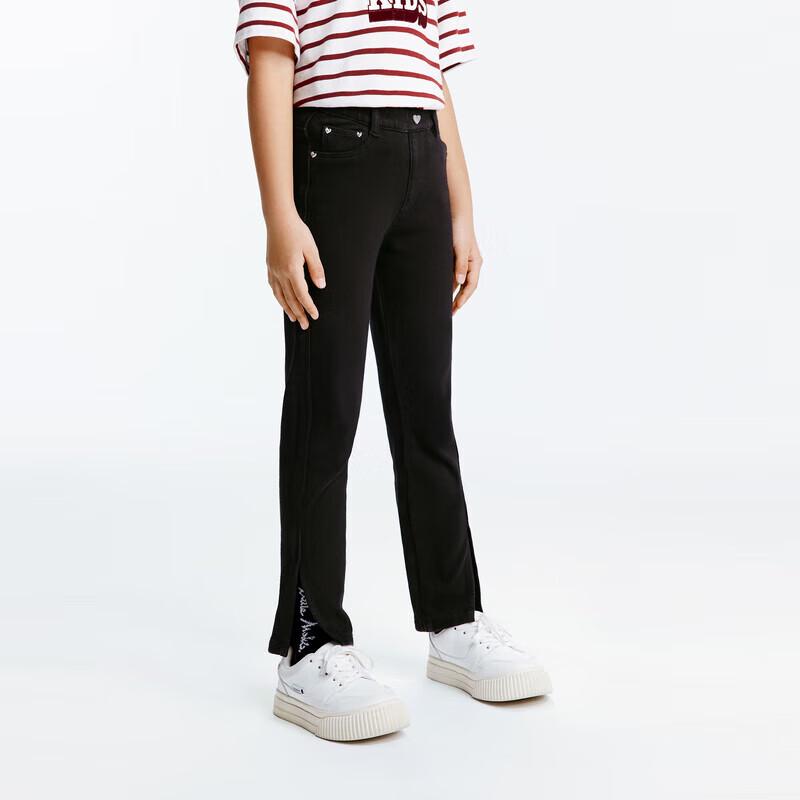 

Little MO&Co. Girls Fleece-lined Slim Stretch Denim Jeans 140