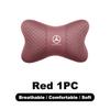 CRY1 Ice Silk Car Seat Neck Pillow Headrest Rest Support Cushion Pad For Mercedes Benz Amg A GLC GLA GLE W205 W212 X156 W166 Sticker