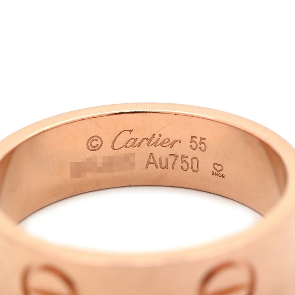 Cartier B4084800 Love Love Ring Classic ModelRing Ring 18K Pink Gold #15(JP Size) Array