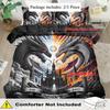 Animal-Themed Duvet Cover Set - 2/3pcs, Soft, Comfortable, And Breathable Featuring Magical World Prints, Dragon Duvet Cover Set