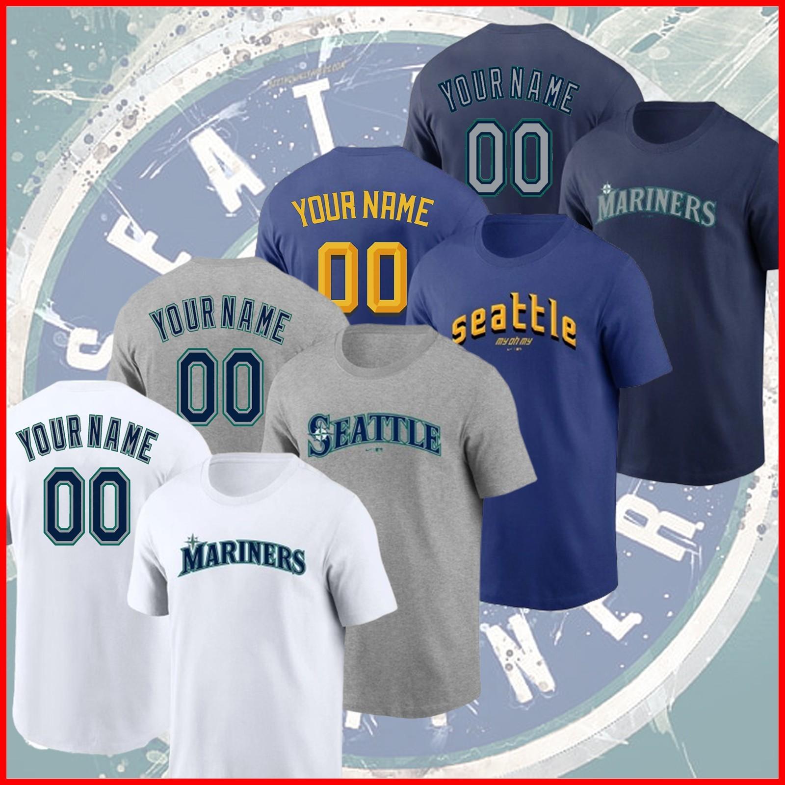 

РАСПРОДАЖА!! Персонализированная команда Seattle Mariners с индивидуальным именем и номером 2025, фанатская, БЫСТРАЯ ДОСТАВКА 2XL