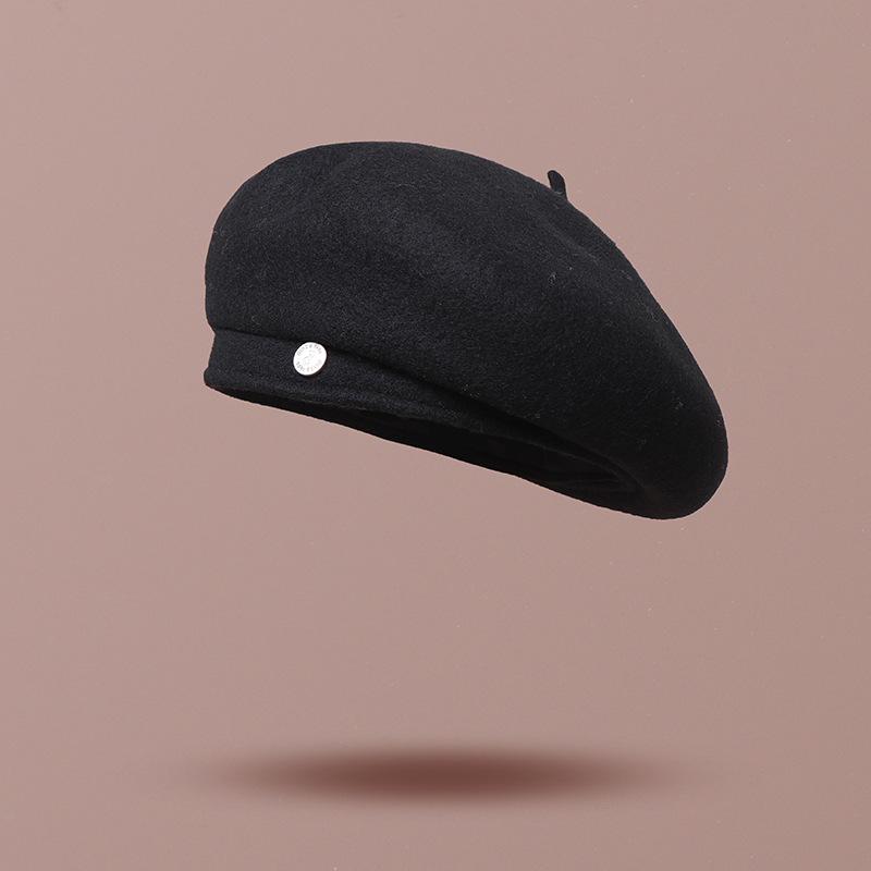 Women's Beret Retro Autumn and Winter Women's Outdoor Leisure Temperament Painter Hat Mushroom Hat