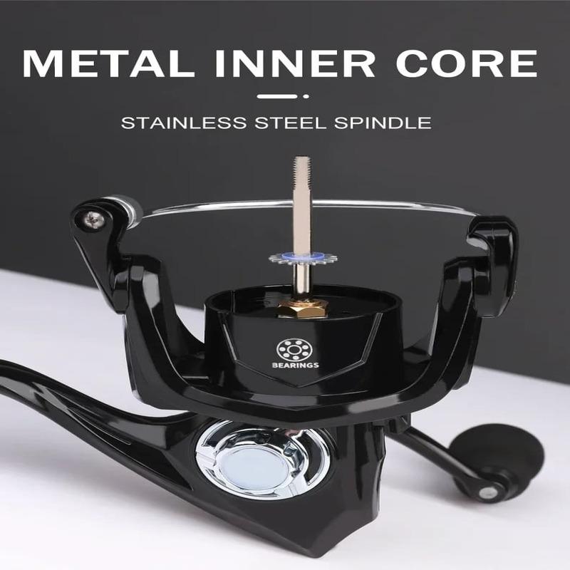New Professional Ultralight 1000~7000 Series 5.2:1 Gear Ratio 26LB Max Drag CNC Metal Spool Spinning Fishing Reel for Freshwater and Saltwater