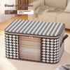 Visible Large Capacity Storage Box Portable Household Clothes Organizer With Handles Foldable Dustproof Quilt Zipper Container