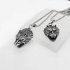 Retro Titanium Steel Men's Wolf Head Pendant Necklace - Trendy European & American Hip Hop Style