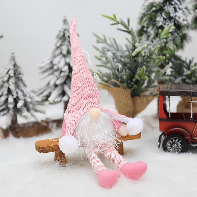 LED-Lit Knitted Forest Elf Christmas Tree Ornament