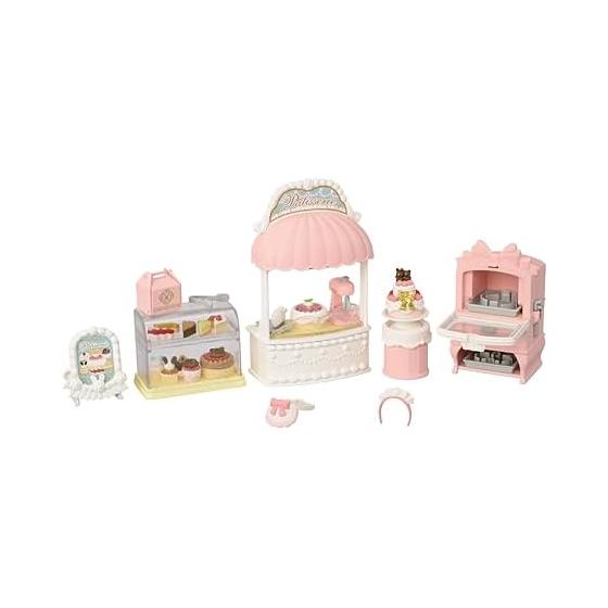 Sylvanian Families Shop Furniture Set [Sweet Pastry Chef First Cake Shop Set] Mi-92 ST Mark Certification Ages 3+ Toy Dollhouse Sylvanian Families