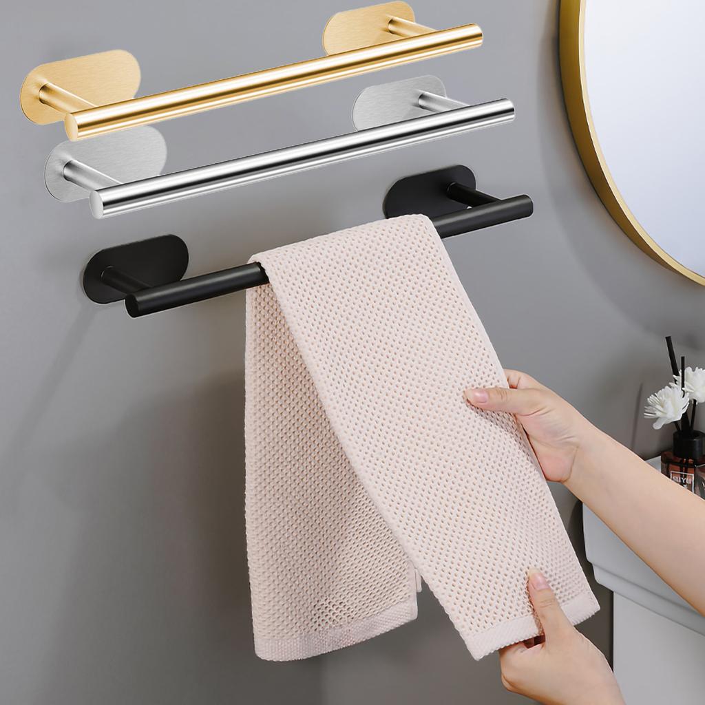 Handtuchhalter für Badezimmer, Klebbarer Handtuchhalter, Halter für Gästehandtücher, Küchenhandtuchhalter, Handtuchhalter ohne Bohren, Badezimmerzubehör