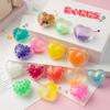 Heart Water Beads Squishy Love Shape Mochi Squishy Squeeze Pinch Stress Relief Toys Stress Ball Valentine's Day Lover Gift Bag