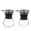 400ML Classic Glass Coffee Maker Pour Over Coffeemaker With Steel Filter Coffee Espresso Hand Brew Drip Filter Glass Pot