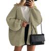 Women's Fashion Solid Color Coats Long Sleeved Knitted Casual Cardigan Sweater Jacket