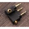 Mini Skater 2Pcs Dual 3.5mm Male to 3.5mm Female Airplane Airline Flight Adapters, (Golden Plated)
