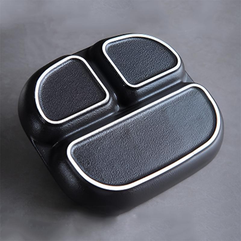 Ceramic Portion Regulation Plate With 3 Compartments Divided Breakfast Dinner Plate Appetizers Platter Dessert Serving Dish
