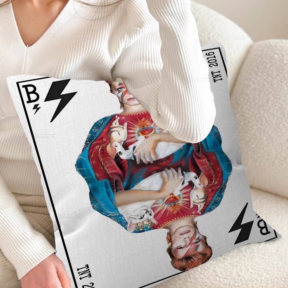 Singer D-David_B-Bowie Personalized Pillow Dust Cover Bedroom Kids Party Decoration Pillowcase Birthday Children Gift
