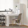 Weißer Schreibtisch mit Bücherregal Studentenschreibtisch Büroschreibtisch Holzwerkstoff 122x67x145cm