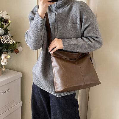 Koreanische Version der Alltagstasche, lässiger minimalistischer Stil, Schulter-Damenhandtasche, 2025 neue Tasche, Damen-Umhängetasche mit großem Fassungsvermögen, Großhandel