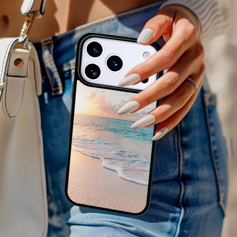 Summer Beach Ocean Waves Phone Case For iPhone 17 Air 14 15 13 12 Max Cover For Apple 16e 11 Pro Max Plus Coque