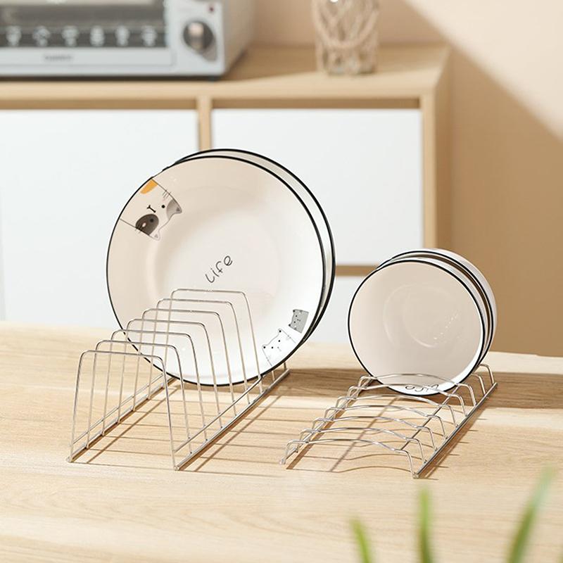 Kitchen Bowl Dish Organizer Stainless Steel Dish Holder Home Cutlery Dishes Pot Lid Rack Household Dish Rack Kitchen Accessories