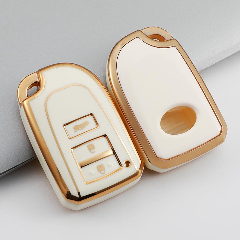 Gold Edge TPU Protective Key Case for Toyota Yaris X, Yaris L, and Vios FS