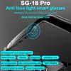 SG-18 PRO Smart Wireless Audio Glasses, Bluetooth 5.4 Anti Blue Light Eyewear with HIFI Sound & Touch Control