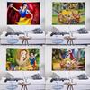 Classic Anime SsnowWhiteS Cute Tapestry Wall Hanging Tapestry Art Deco Blanket Curtain Hanging At Home Bedroom Living Room