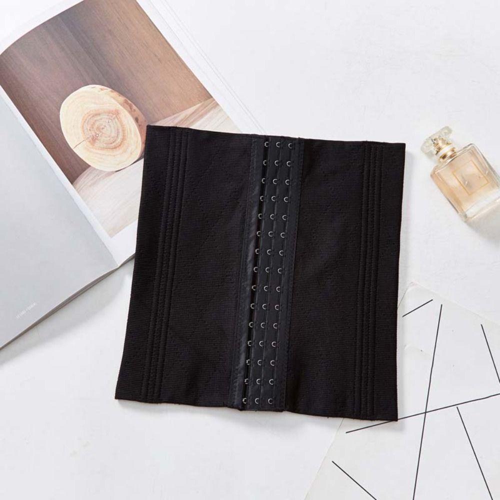 Buckle Waist Trainer Shapewear Postpartum Solid Abdominal Belt Tummy Control Shapewear Lady