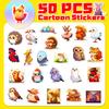 50 Fairy Tale Creative Stickers for Small Animals New Products Temu Cartoon Animal Bird Graffiti