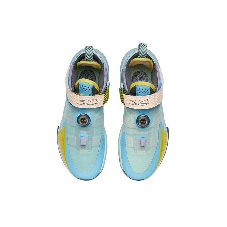 Li Ning Basketball Shoes Men's Low Top Egg Shell Blue/Norway Blue/Light Blue Purple ABPR047-6