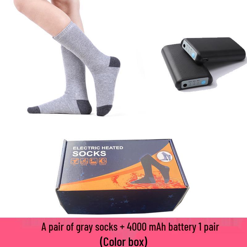 Rechargeable Electric Heated Socks - Unisex Winter Foot Warmers