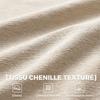 Chenille Sofa, 3-Seater, 248 cm, Wide Padded Seat, Spring Cushions, Beige