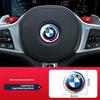 XZDXD1 For BMW Kith&BMW  Anniversary Logo Front Cover Badge 81mm + Rear Badge 72mm + Hubcap 56mm + Steering Wheel Sticker 46mm  Car Acc
