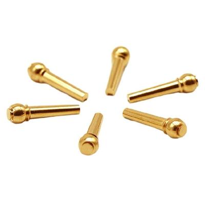 Pack of 6 Guitar Bridge Pins Brass Endpin for Acoustic Guitar 6 Strings Nail
