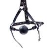 48mm Big Ball Gag Faux Leather Head Harness Mask Opened Mouth Adult Sex Toys