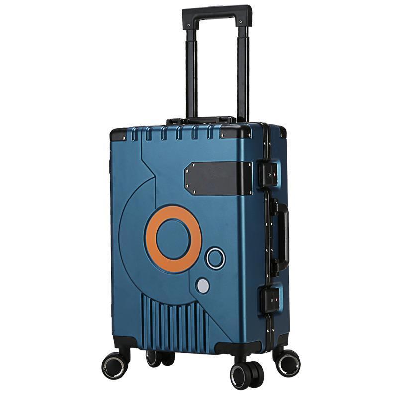 20-Inch Aluminum Frame Trolley Suitcase with Universal Wheels - Large Capacity Carry-On Luggage