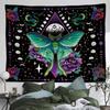 Tree Of Life Tapestry Wall Hanging Moon Phase Snake Tapestries Trippy Bohemia Hippie Mushroom Moth Floral For Living Room Bedroo