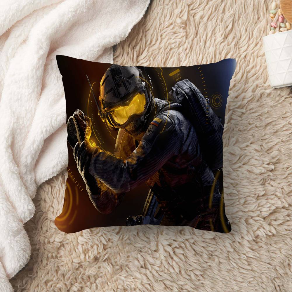 Game R-Rainbow S-Six S-Siege Lucky Dragon Pillow Cover Sofa Cushion Cover Home Room Decoration Children Gift