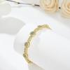 14K Gold Plated Fashion Tennis Bracelet 8mm Round Full Zircon Bracelets for Women