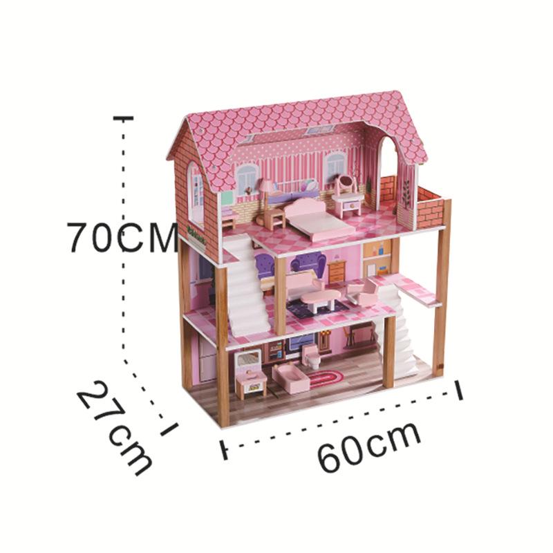 

Скандинавский деревянный кукольный домик для мальчиков и девочек: Игровой набор «Принцесса Вилла»